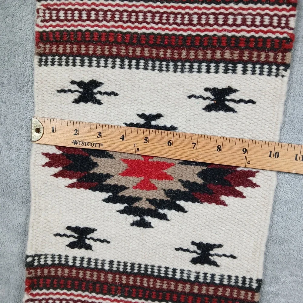 Saddleman Southwestern Wool Blend Tapestry Wall Hanging Rug Geometric Fringe